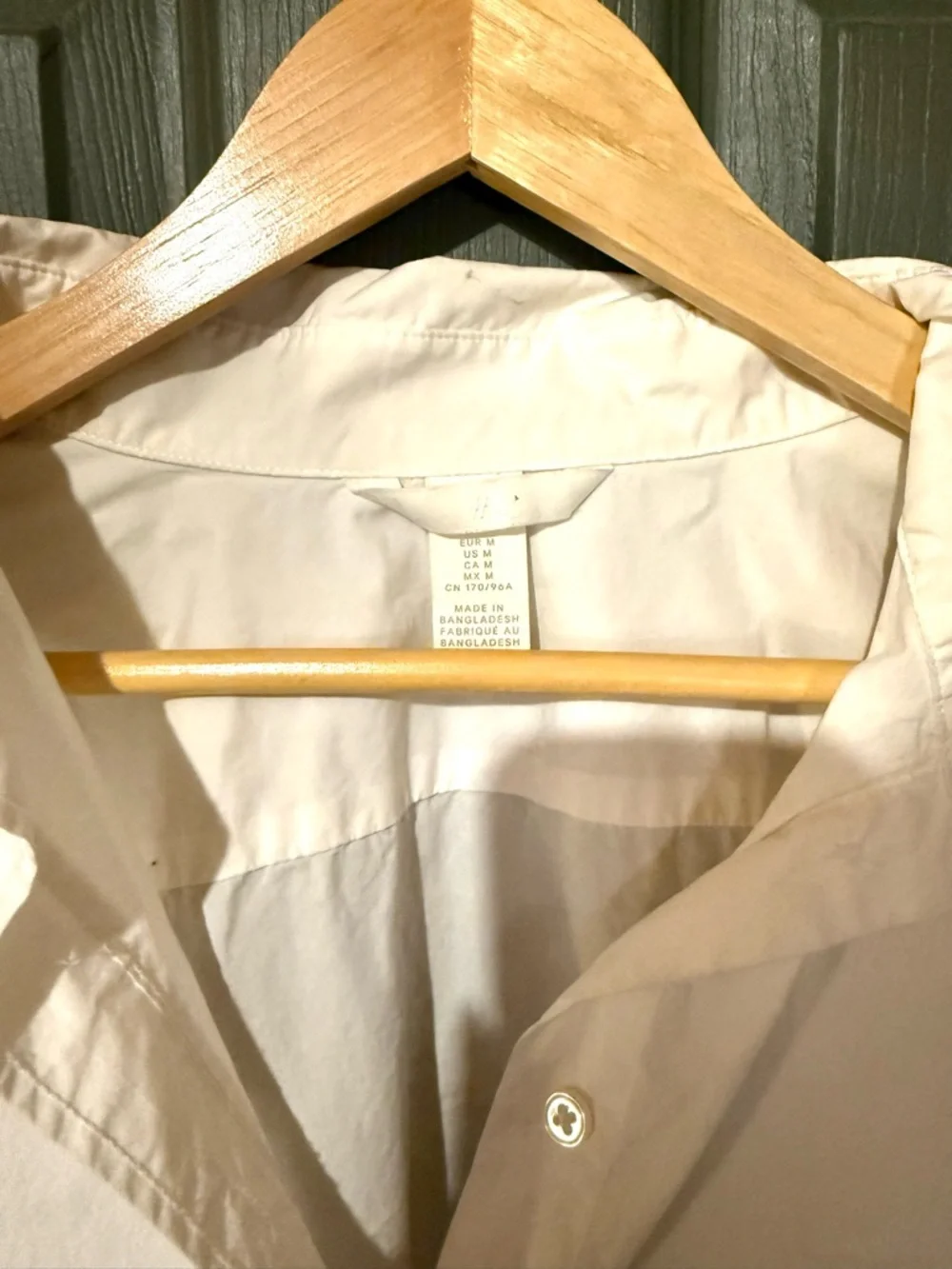 Oversized Women White Button-Up Shirt - Relaxed Fit - Picture 2 of 2
